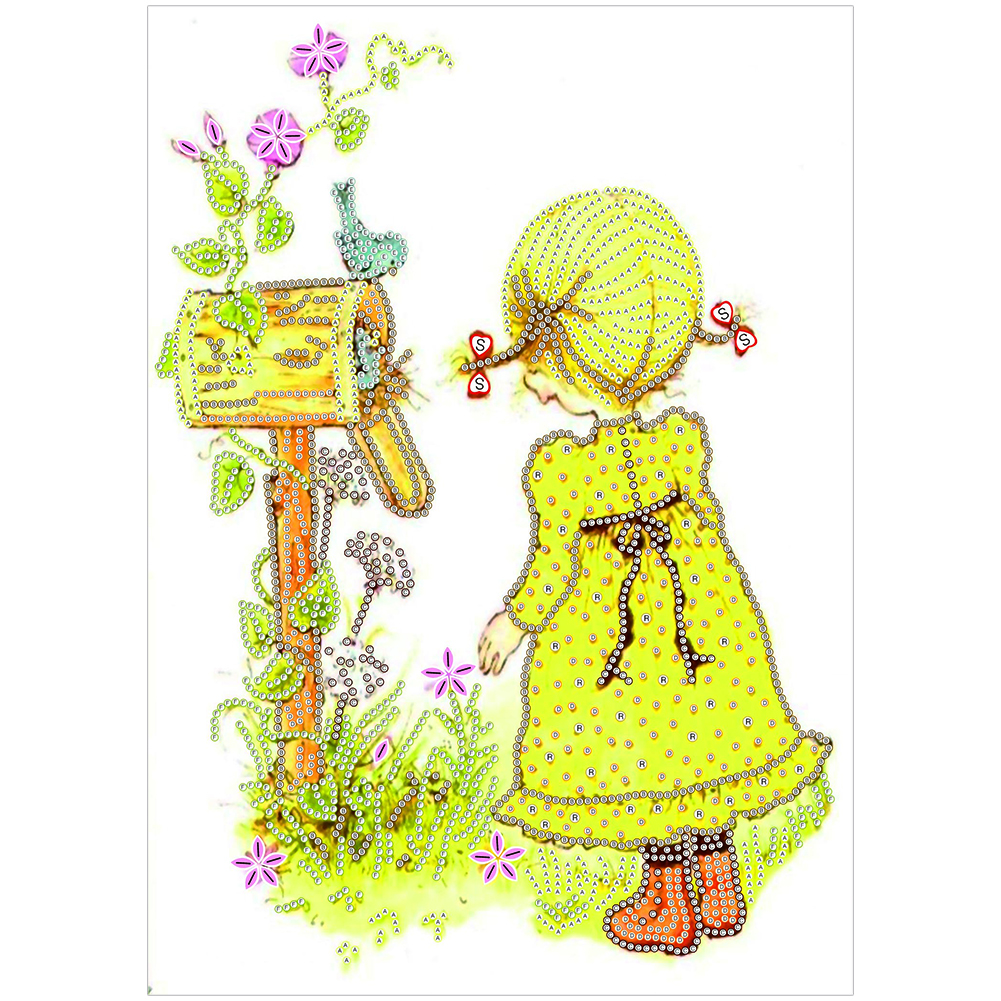 

30*40CM - Special Shaped Diamond Painting - Little Girl, 501 Original