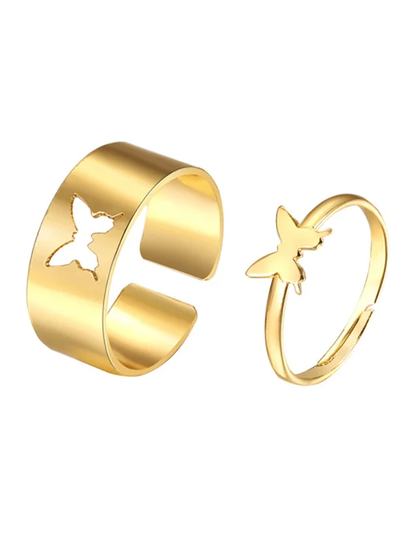 Punk Butterfly Shape Rings Accessories