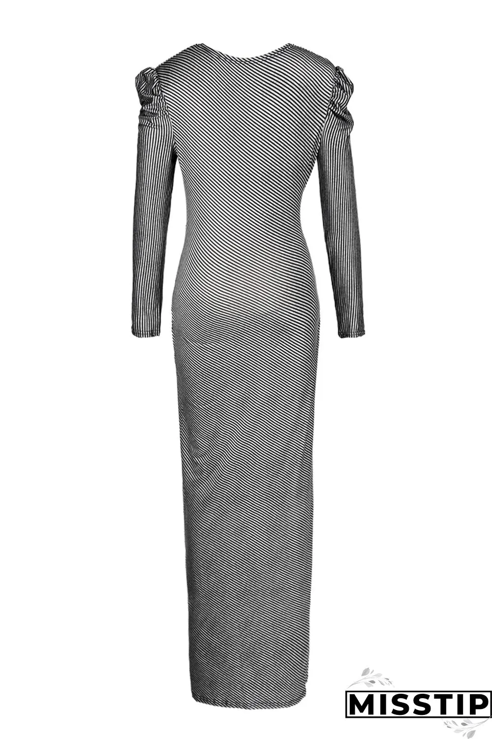 Grey Fashion Casual Solid Patchwork Slit V Neck Evening Dress