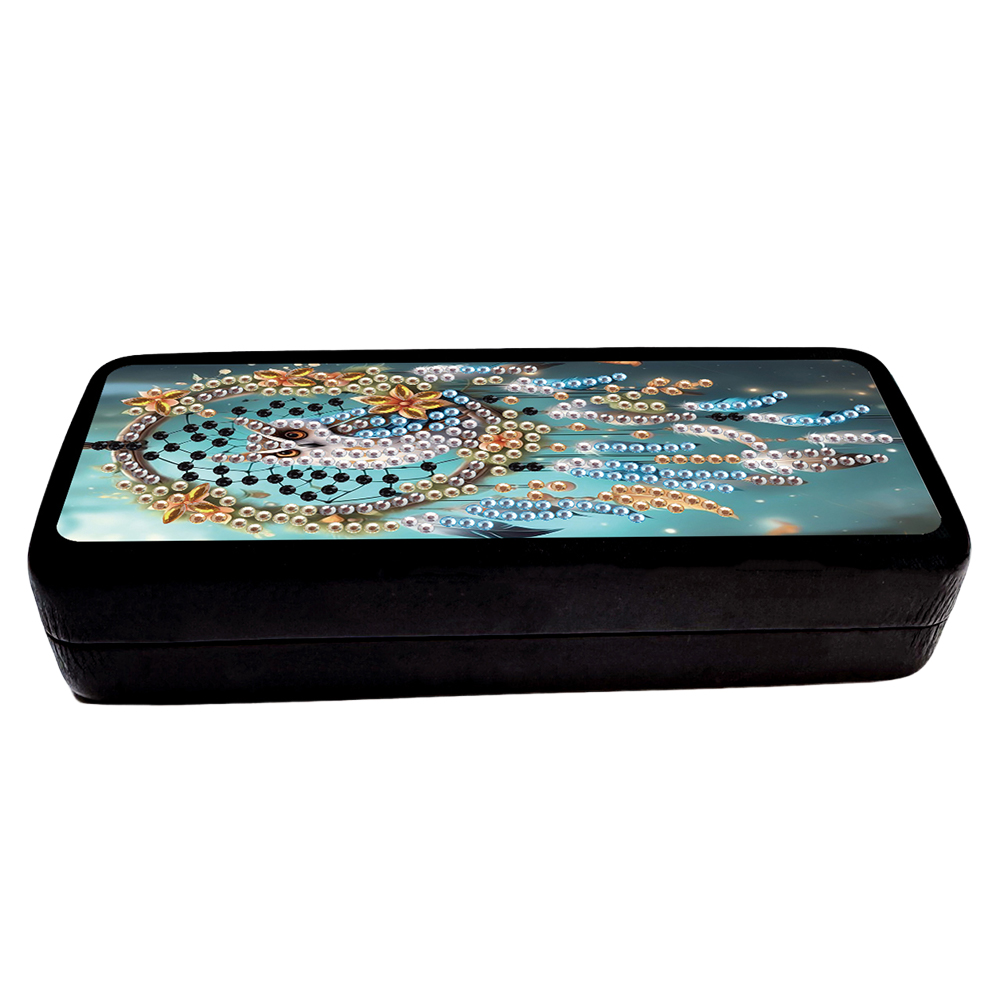 DIY Diamond Painting Glasses Storage Box Diamond Art Sunglasses Case (Owl)