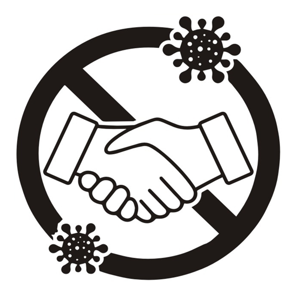 

Prohibition Handshake Publicity Wall Sticker Virus Prevention Warning Decal, 501 Original