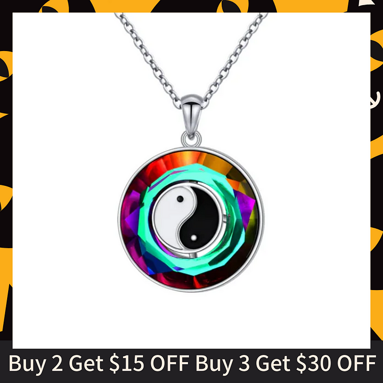 For Love - S925 You are the YIN to My YANG Crystal Yin Yang Necklace