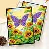 Flower Butterfly 5D DIY Diamond Art Painting Notebook Kit 50 Pages A5 Rhinestone Art Painting Notebook Kit for Adults Beginners Holiday Birthday Gift