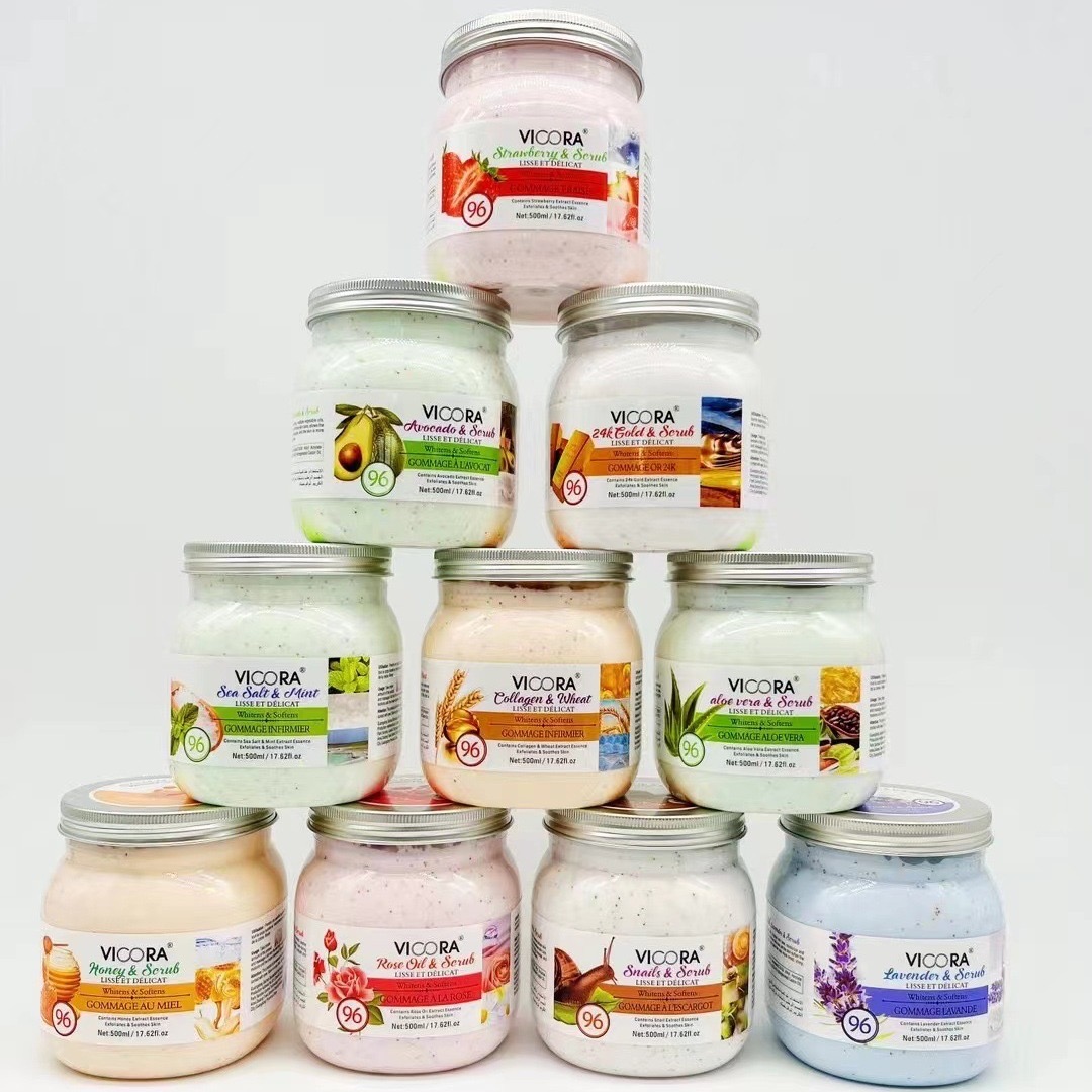 Body scrub 500g deep cleansing exfoliation care scrub bath salt improves moisturizing Bath supplies (shampoo, conditioner, soap, hair oil and all other bath products) Cosmetics (foundation, eye shadow, eyeliner, perfume, manicure and other cosmetics) Skin care products (moisturizing lotions, facial cleansers, sunscreens, facial cleansers, aromatherapy, essential oils and other skin care products for various parts of the body) OEM customization (outer packaging, bottle body, fragrance, capacity, material, and LOGO can all be customized) wholesale, factory direct sales, affordable prices, low, medium and high quality are your choice, welcome to consult