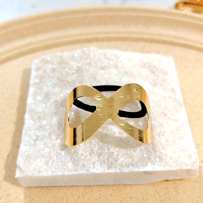 Women’s Casual Minimalist Solid Color Metal Plating Hair Tie