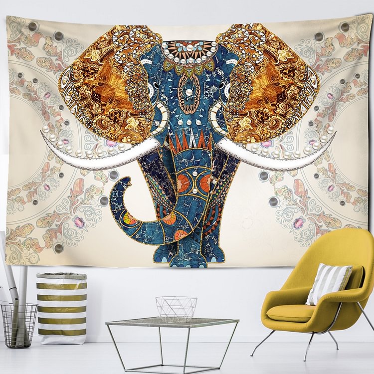 Mandala Pattern Indian Elephant Tapestry Tree of Life Wall Hanging Decor Bohemian Beach Towel Polyester Thin Blanket Travel Mat