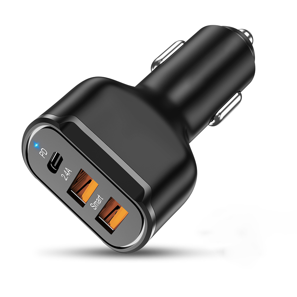 

30W PD Car Charger Quick Charge QC4.0 Dual USB Type-C Phone Fast Charging, 501 Original