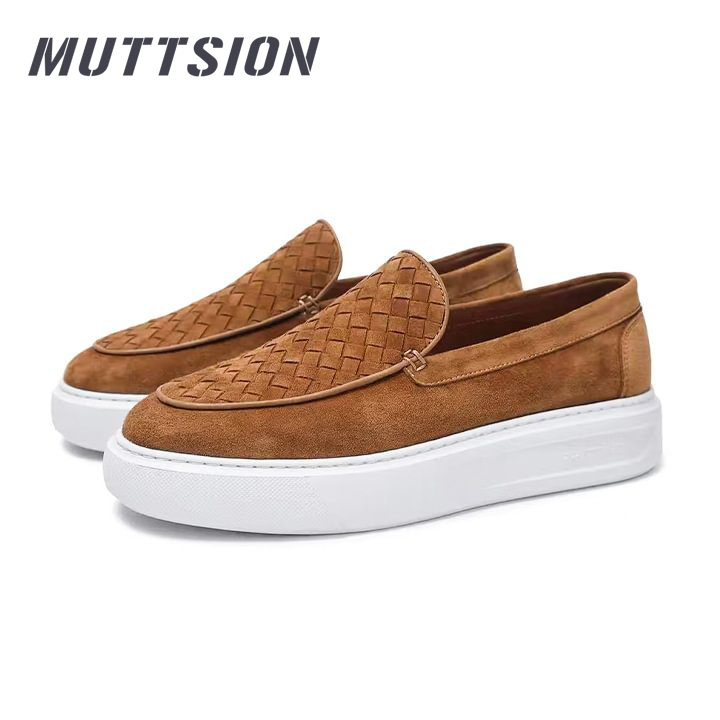 MUTTSION Suede Softsole Casual Loafers Men's Shoes