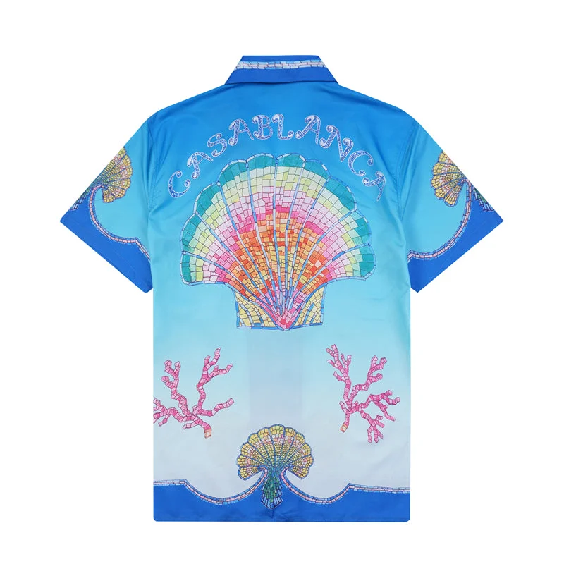 Casablanca 2023 new silk short-sleeved shirt