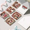 6pcs Valentine DIY Diamond Art Greeting Cards Thank You Cards