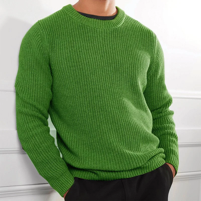 Mongw Mongw Only For The New Casual Men's Solid Color Top Sweater Knit Jumper