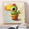 Cartoon Animal Cactus 30*30CM(canvas) full round drill diamond painting