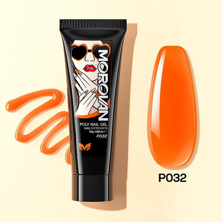 Blaze Orange Poly Nail Gel 30ml