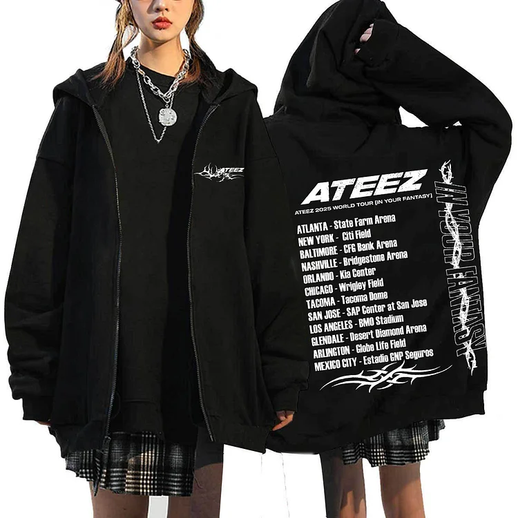 2025 ATEEZ IN YOUR Fantasy Creative Zip UP Hoodies