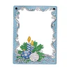 Floral Special Shape Diamond Painting Photo Frame Home Decor (Christmas Blue)