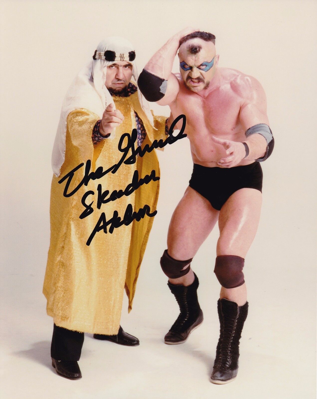 Skandor Akbar autographed 8x10 #1 WCWDeceased