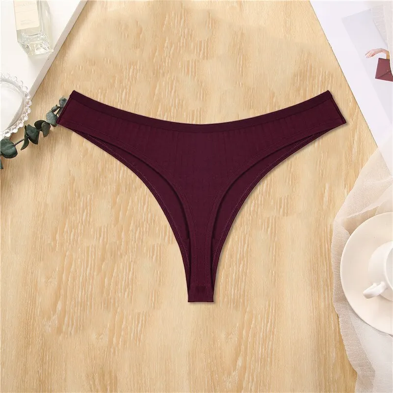 FINETOO Cotton Panties Women Solid Color Underpants M-XL Soft Briefs Girls Striped Underwear Comfortable Panties Female Lingerie