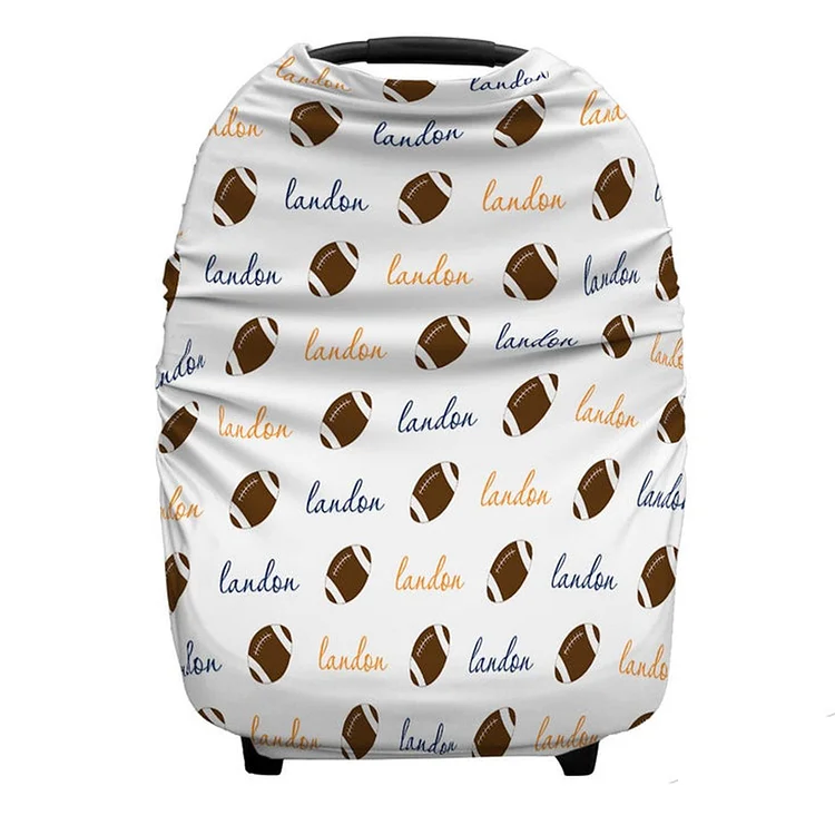 Personalized Baby Football Car Seat Canopy| Canopyl101