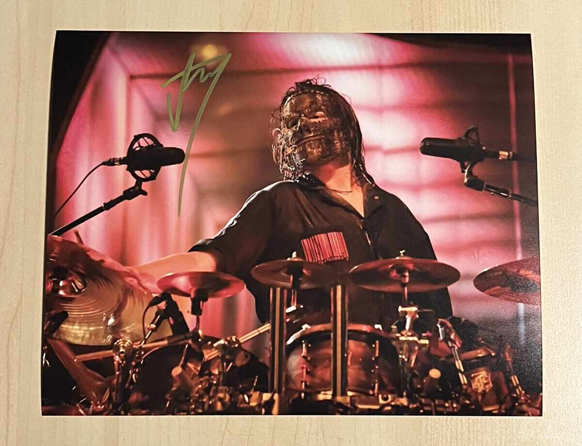 JAY WEINBERG HAND SIGNED 8x10 Photo Poster painting AUTOGRAPHED SLIPKNOT DRUMMER COA