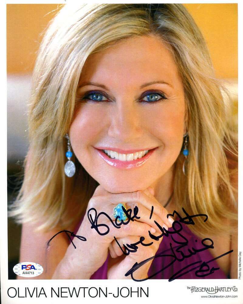 Olivia Newton John PSA DNA Coa Signed 8x10 Photo Poster painting Autograph