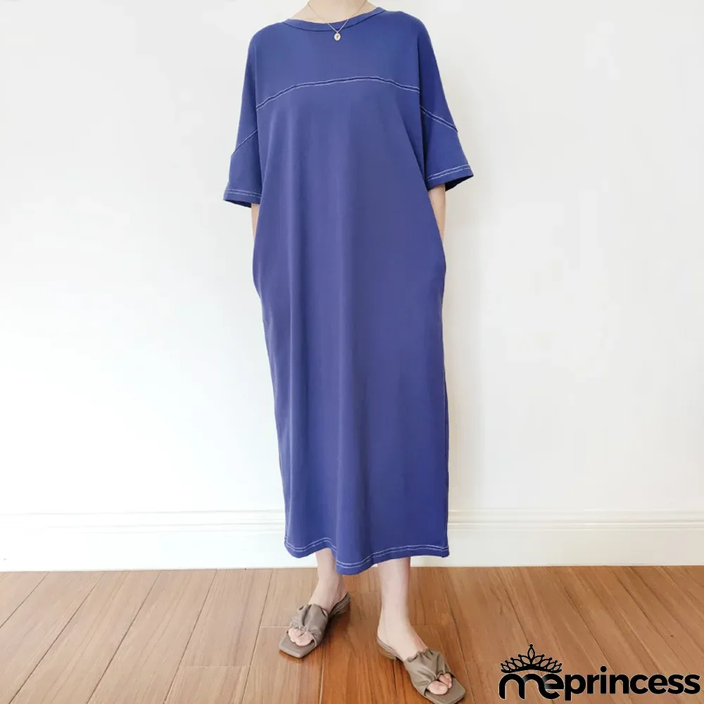 Parent-child Wear Girl Spring Summer Casual Loose Knitting Dress