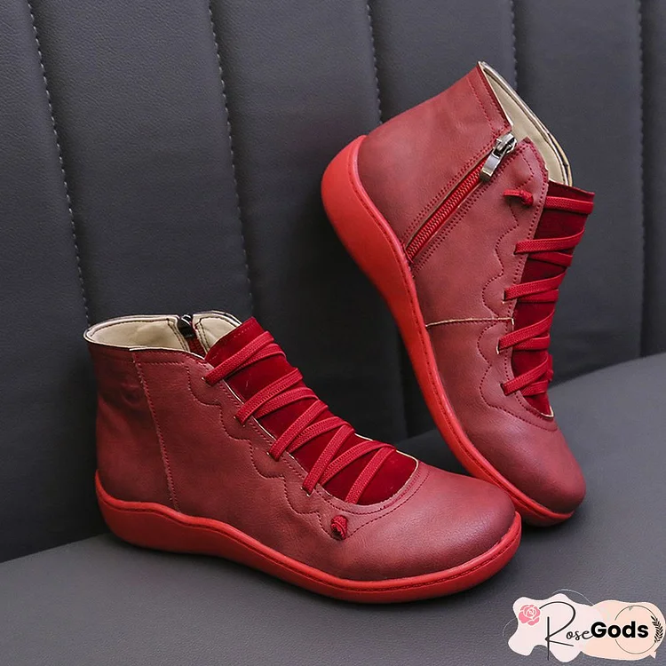 Women Winter Flat Heel Boots