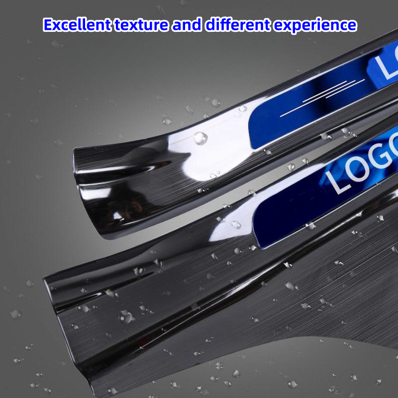 Car customized exclusive stainless steel welcome door sill strip