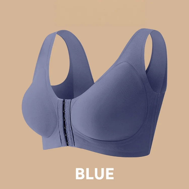 Seamless Front Buckle Cross Back Shaping Bra socialshop