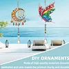 2Pcs Diamond Painting Acrylic Double Sided Butterfly and Moon Wind Chime Suncatcher with Crystal Hanging Pendant