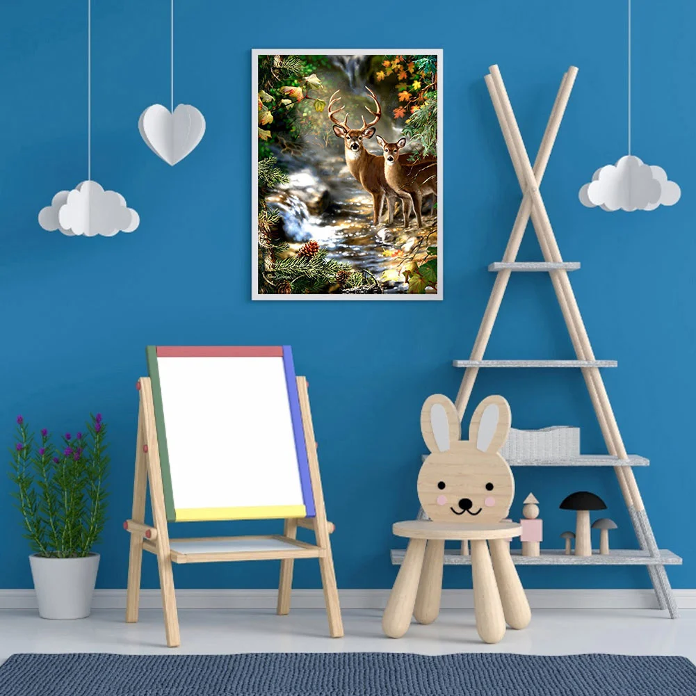 Diamond Painting - Full Round Drill - Deer(30*40cm)