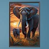 (45*65cm)Tropical Elephant - Full Round Partial AB Drill Diamond Painting
