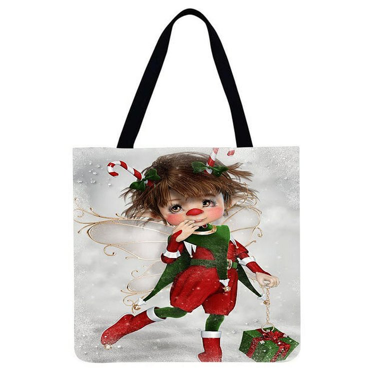 Christmas Elf - Linen Tote Bag