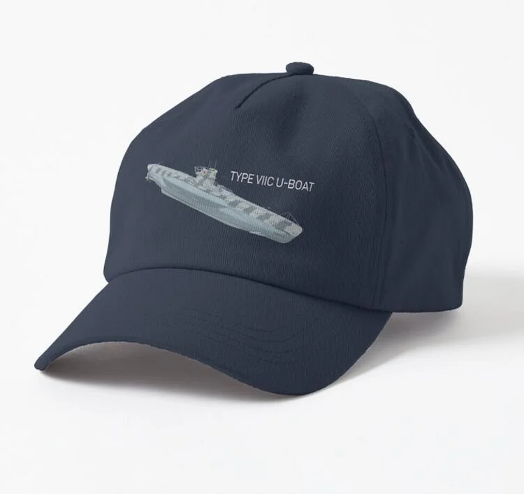 Type VIIC U-boat German WW2 Submarine Diagram Gift Cap