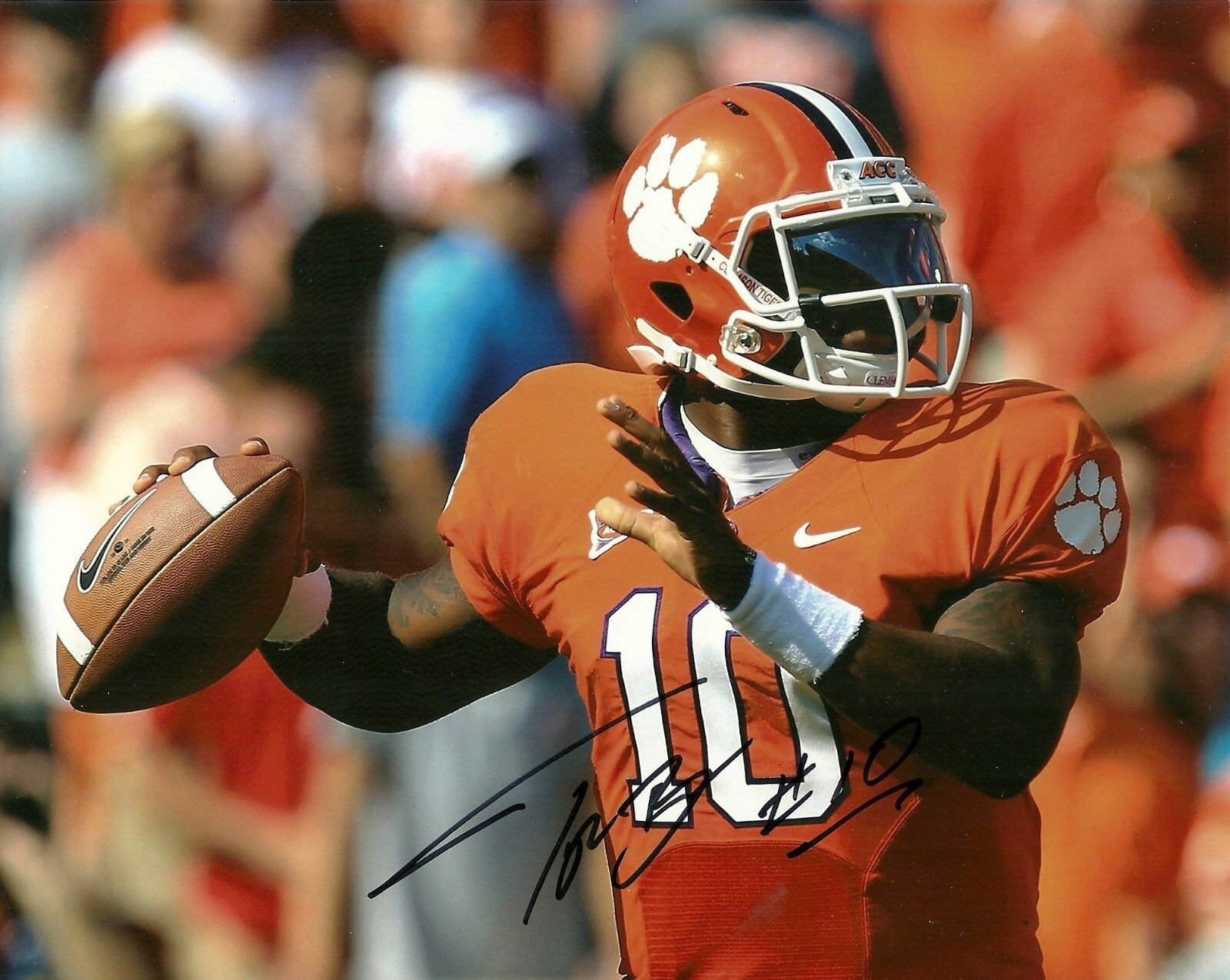 TAJH BOYD HAND SIGNED CLEMSON TIGERS 8X10 Photo Poster painting W/COA