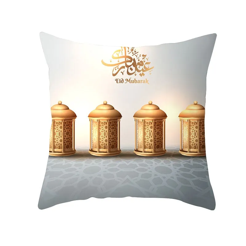 EID Mubarak Decor Cushion Cover Ramadan Decorations for Home 2022 Islamic Muslim Ramadan Kareem EID Al Adha Gift Sofa Pillowcase