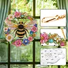 Diamond Painting Window Hanging Kit Floral Honeybee 9.45x9.45in