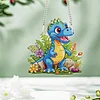 2Pcs Diamond Painting Dinosaur Diamond Art Pendant Wall Decor