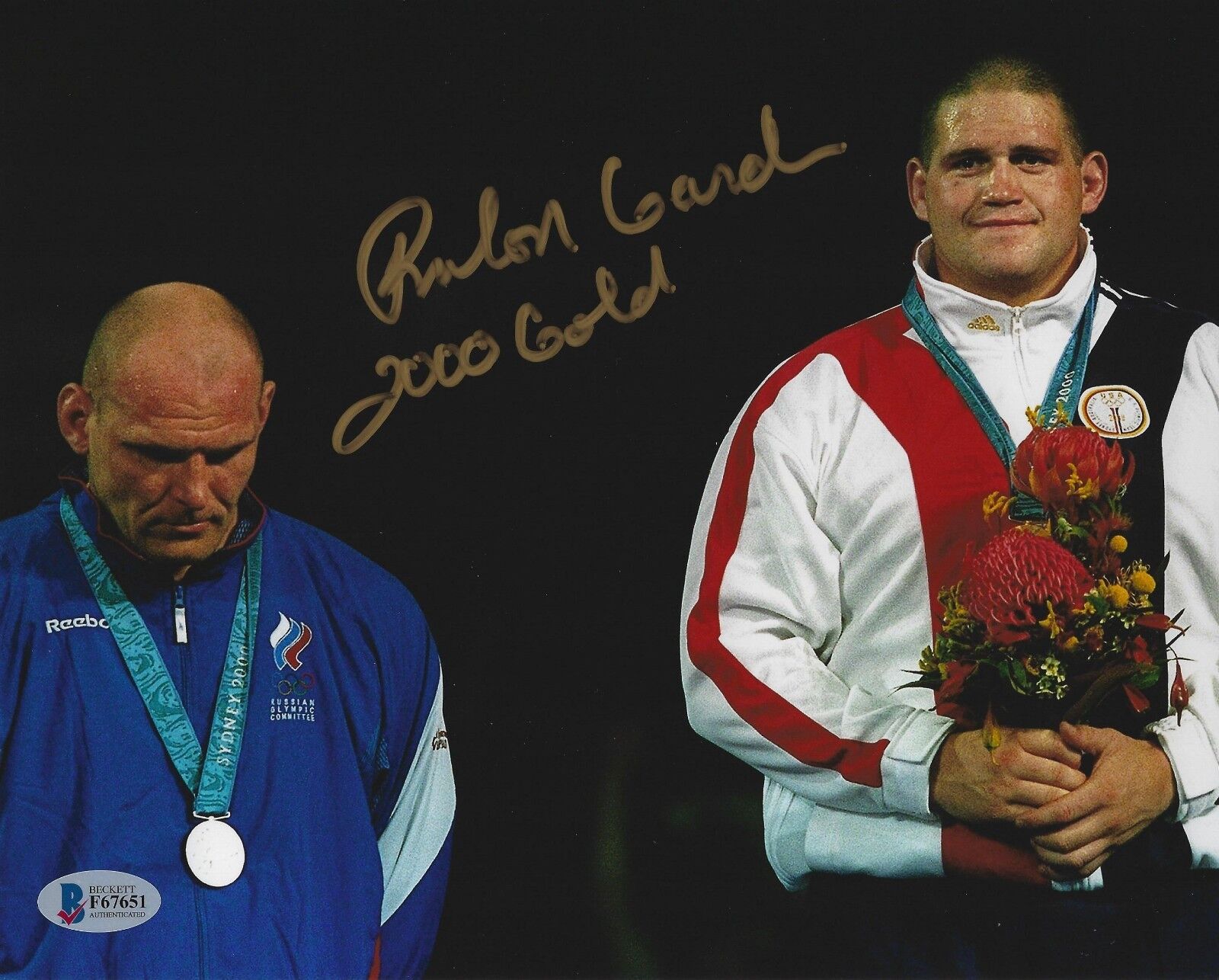 Rulon Gardner Signed 8x10 Photo Poster painting BAS COA 2000 Olympic Gold Wrestling vs A Karelin