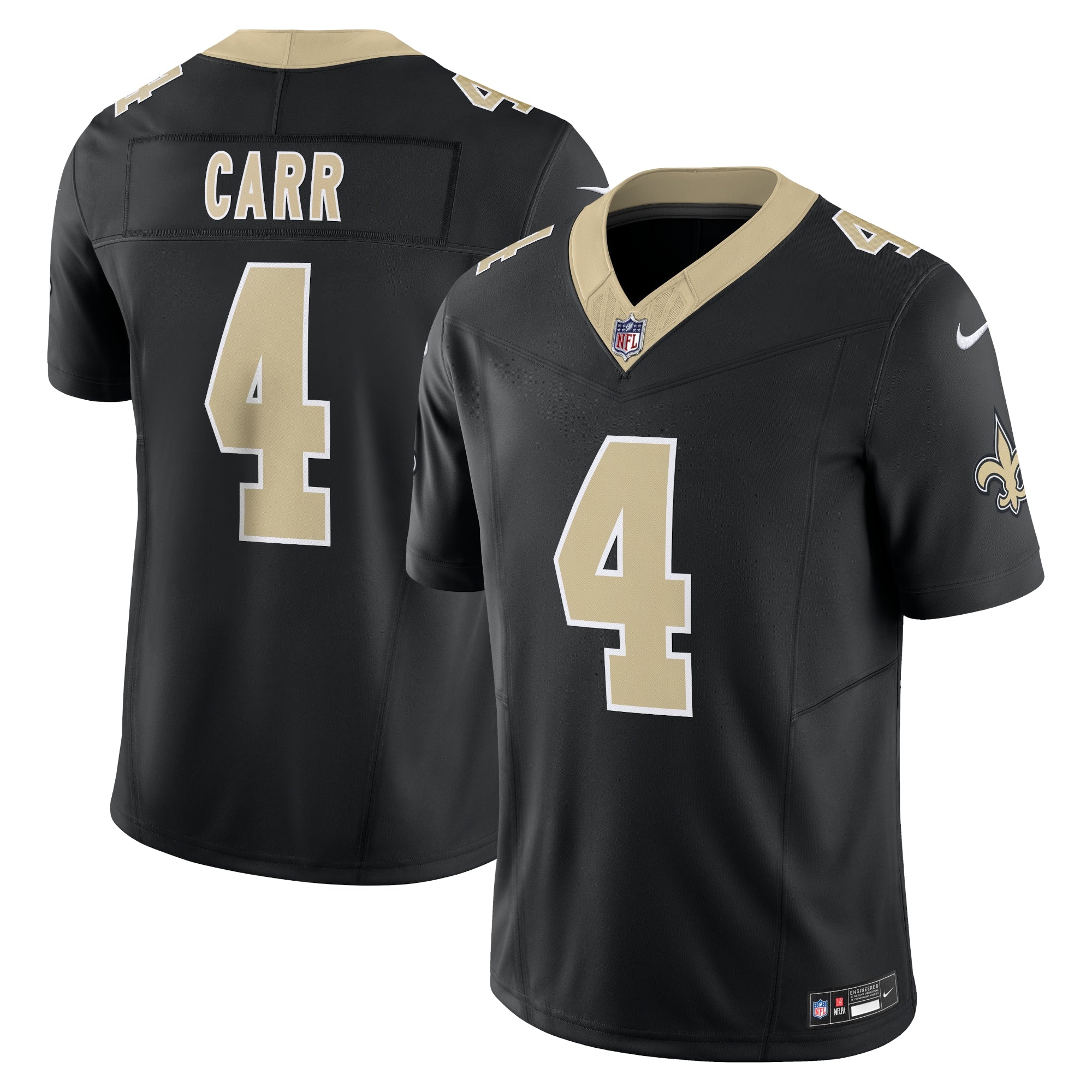Derek Carr New Orleans Saints Nike Vapor F.U.S.E. Limited Jersey - Black mysite