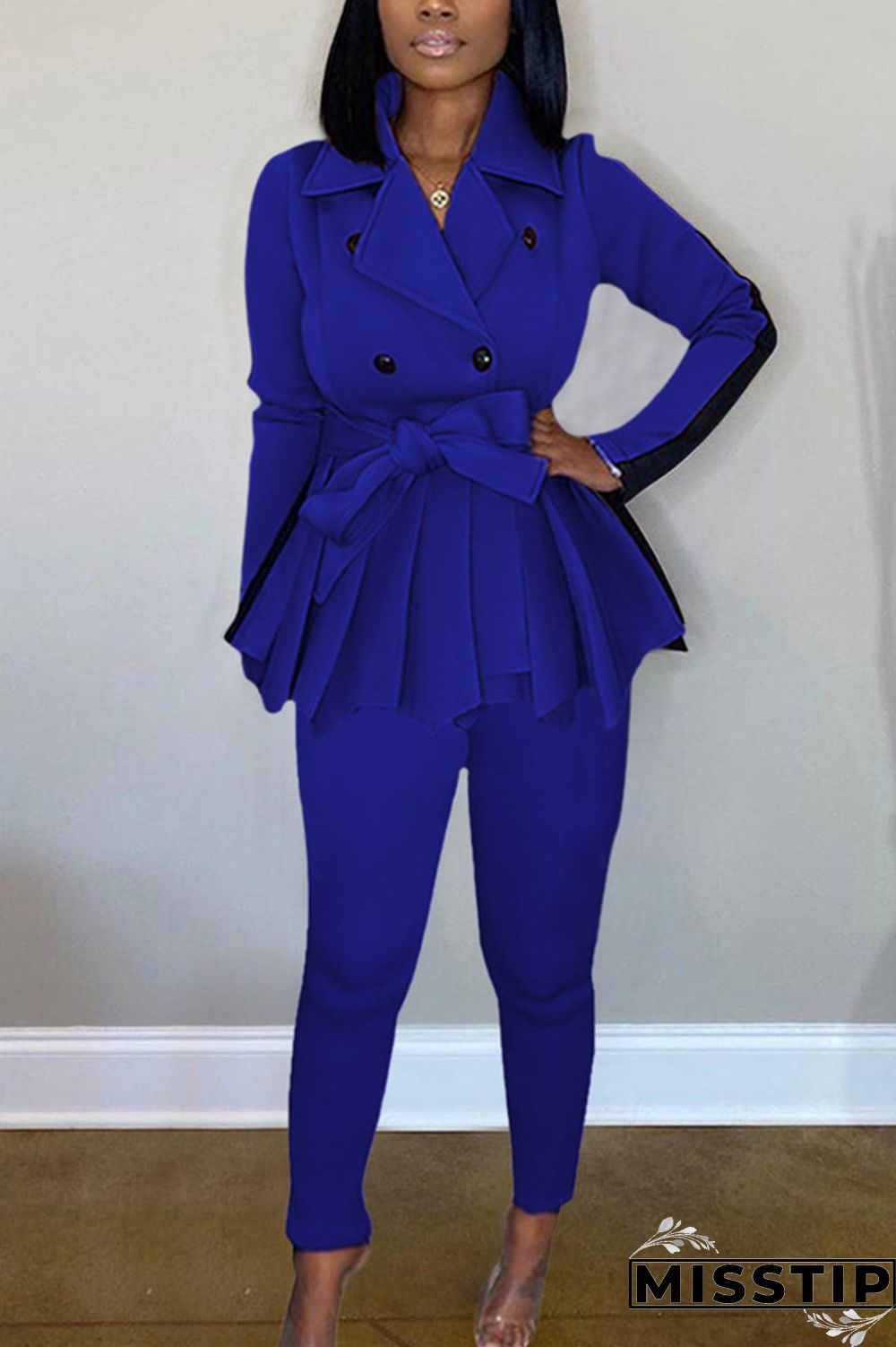 Orange Fashion Casual Long Sleeve Turndown Collar Regular Sleeve Regular Patchwork Two Pieces