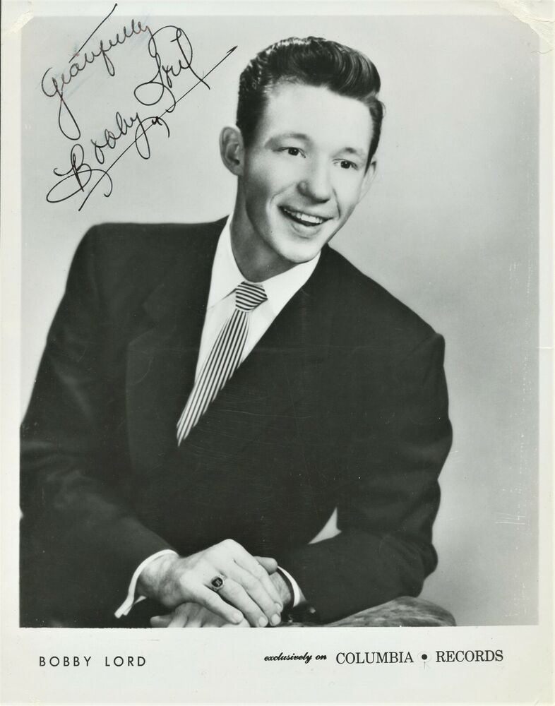 Vintage BOBBY LORD Signed Photo Poster painting