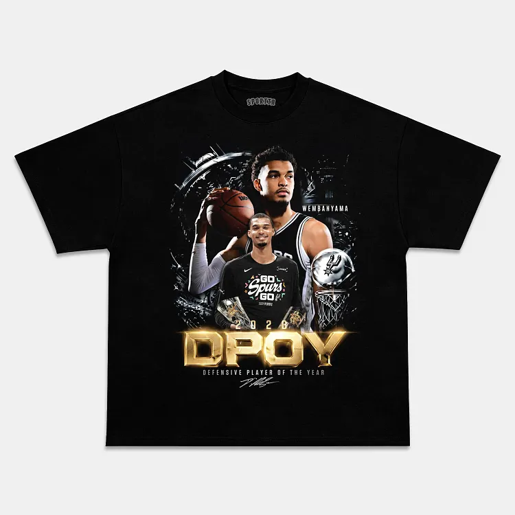 Wembanyama Go Spurs Go 2025 Dpoy Defensive Player Of The Year Printed Men's T-shirt