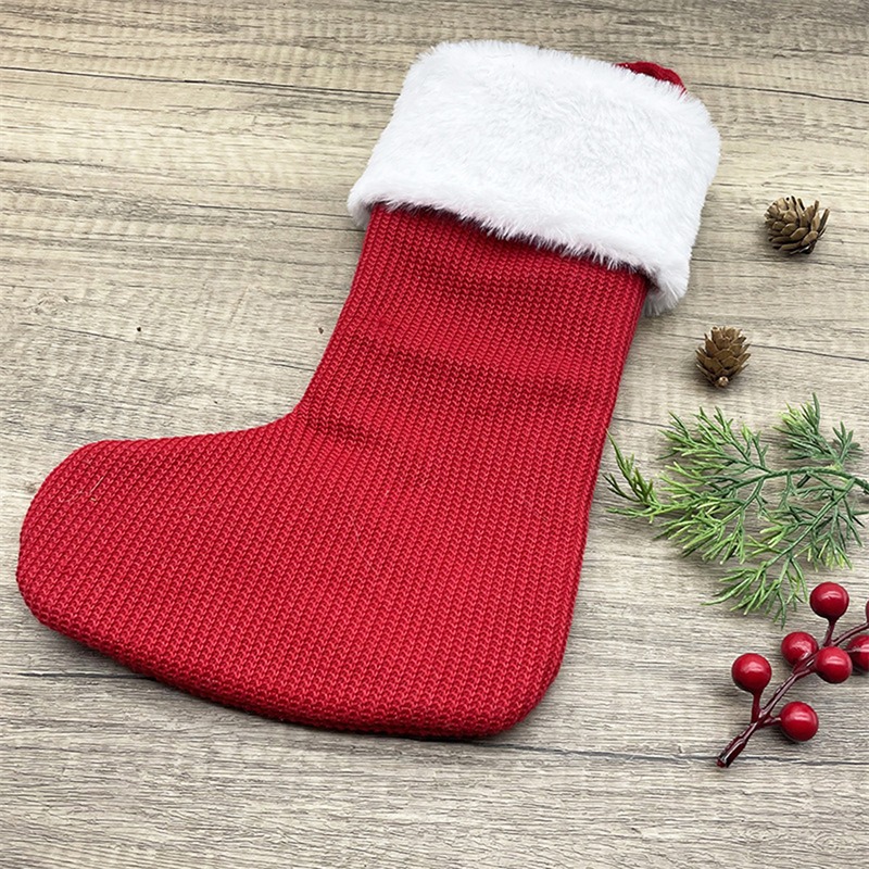 Tegooe Personalized Alphabet Knitted Christmas Stockings - Cable Knit Decoration