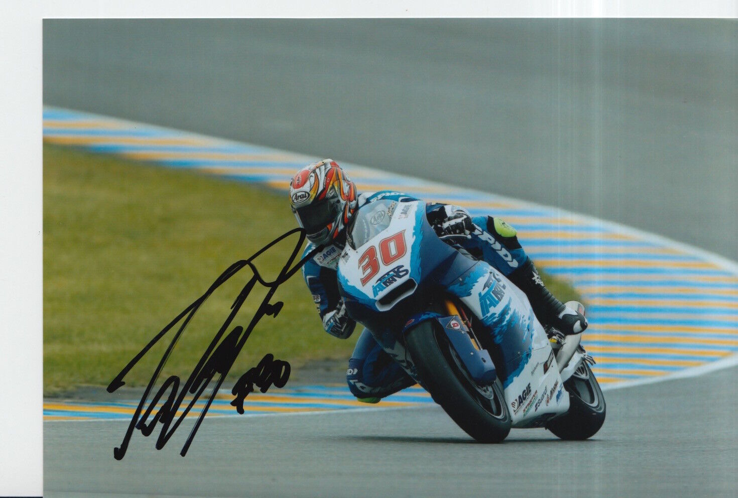 Takaaki Nakagami Hand Signed 7x5 Photo Poster painting Italtrans Racing Kalex Moto2 MotoGP 3.