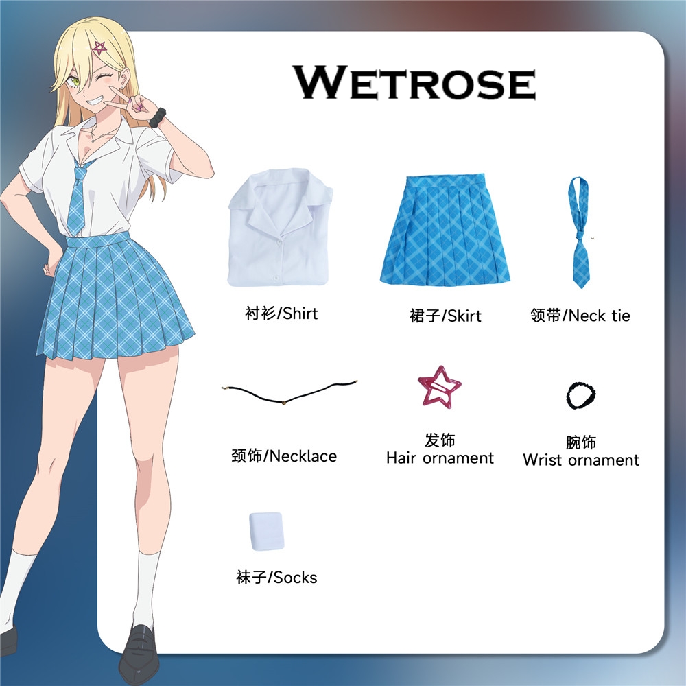 [Wetrose] In Stock Kisaki Aria Ariel アリア 2.5 Dimensional Seduction JK School Uniform Cosplay Costume Wig Full Set