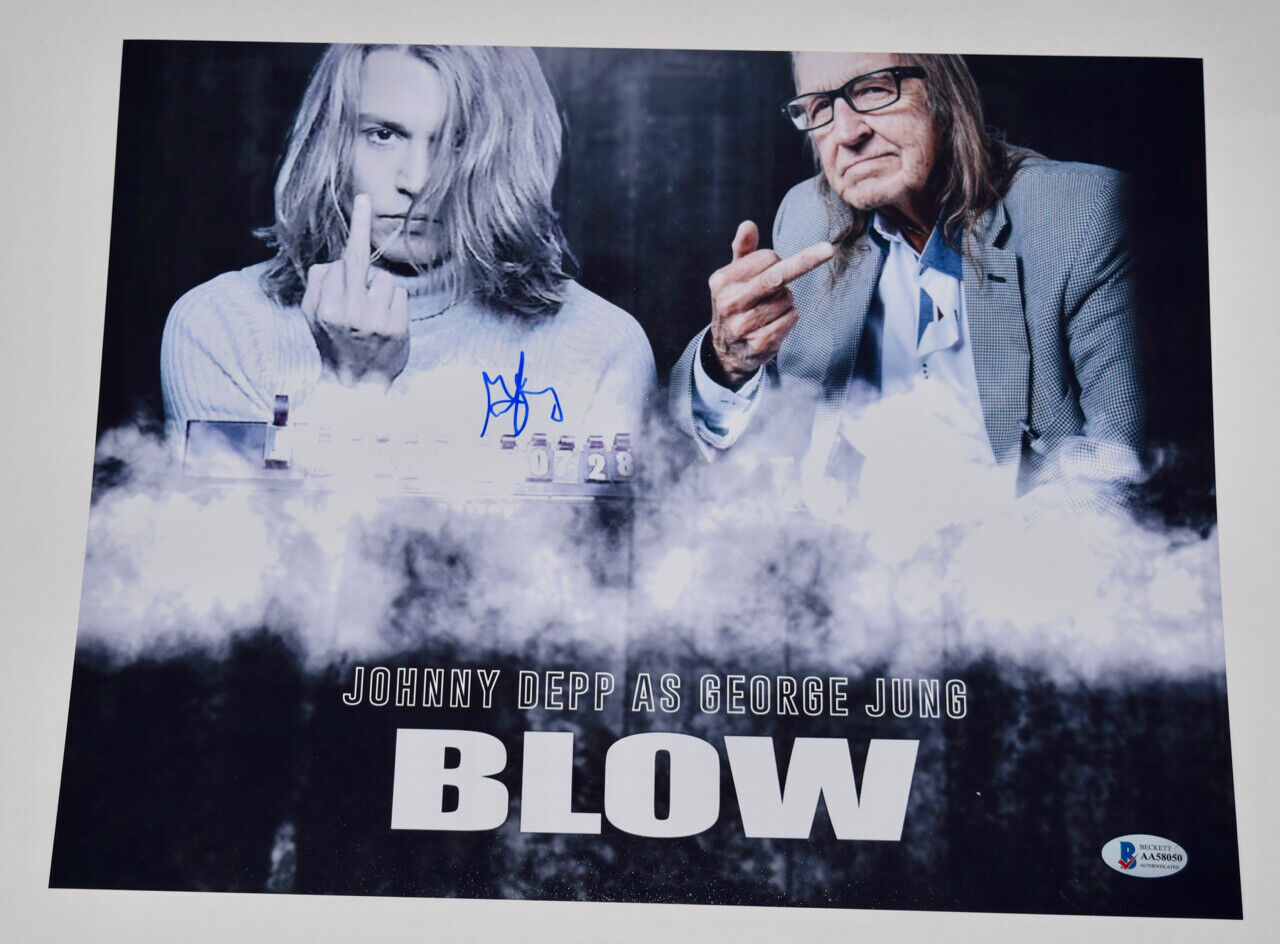 George Jung Signed 11x14 Photo Poster painting Blow Boston Smuggler Johnny Depp Beckett COA