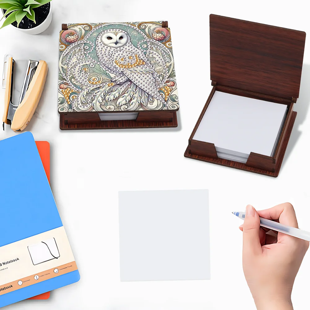 DIY Owl Diamond Painting Note Box Paper 160 Sheets of Paper for DIY Art Craft