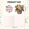 6PCS Diamond Painting Christmas Cake Greeting Cards Congratulations Cards