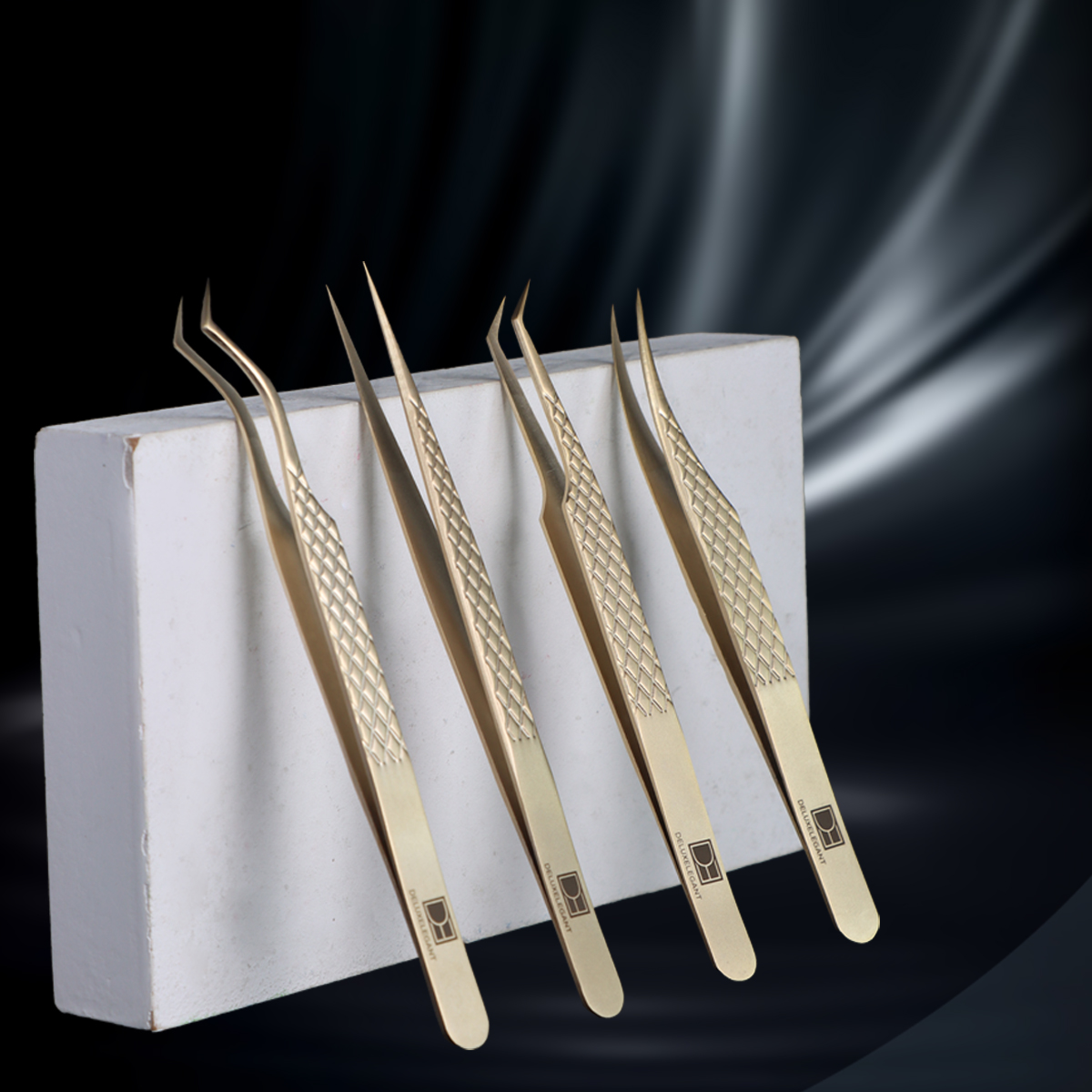 DE® Professional Eyelash Extension Tweezers