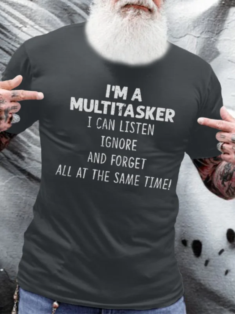BrosWear I'm A Multitasker Printed Men's T-shirt